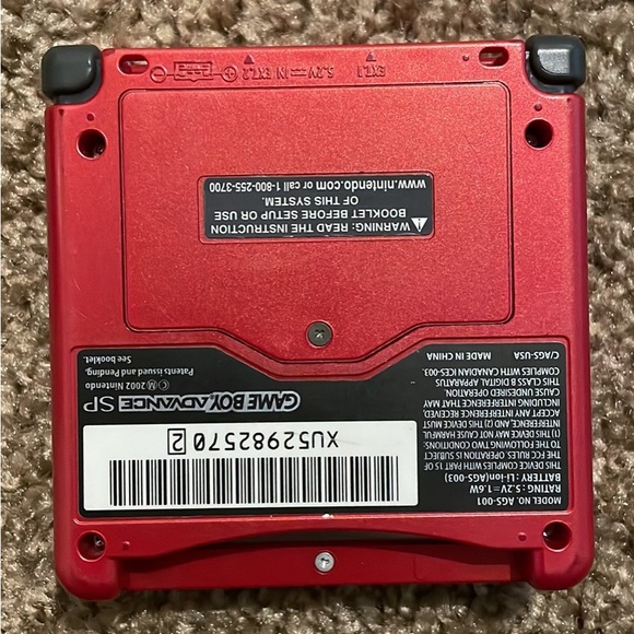 Nintendo Gameboy Advance SP Flame Red No Charger - Picture 2 of 3